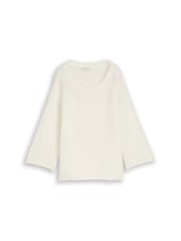 Ausgewählt, Loose Fit Strickpullover mit Lochmuster von Tom Tailor, weiß