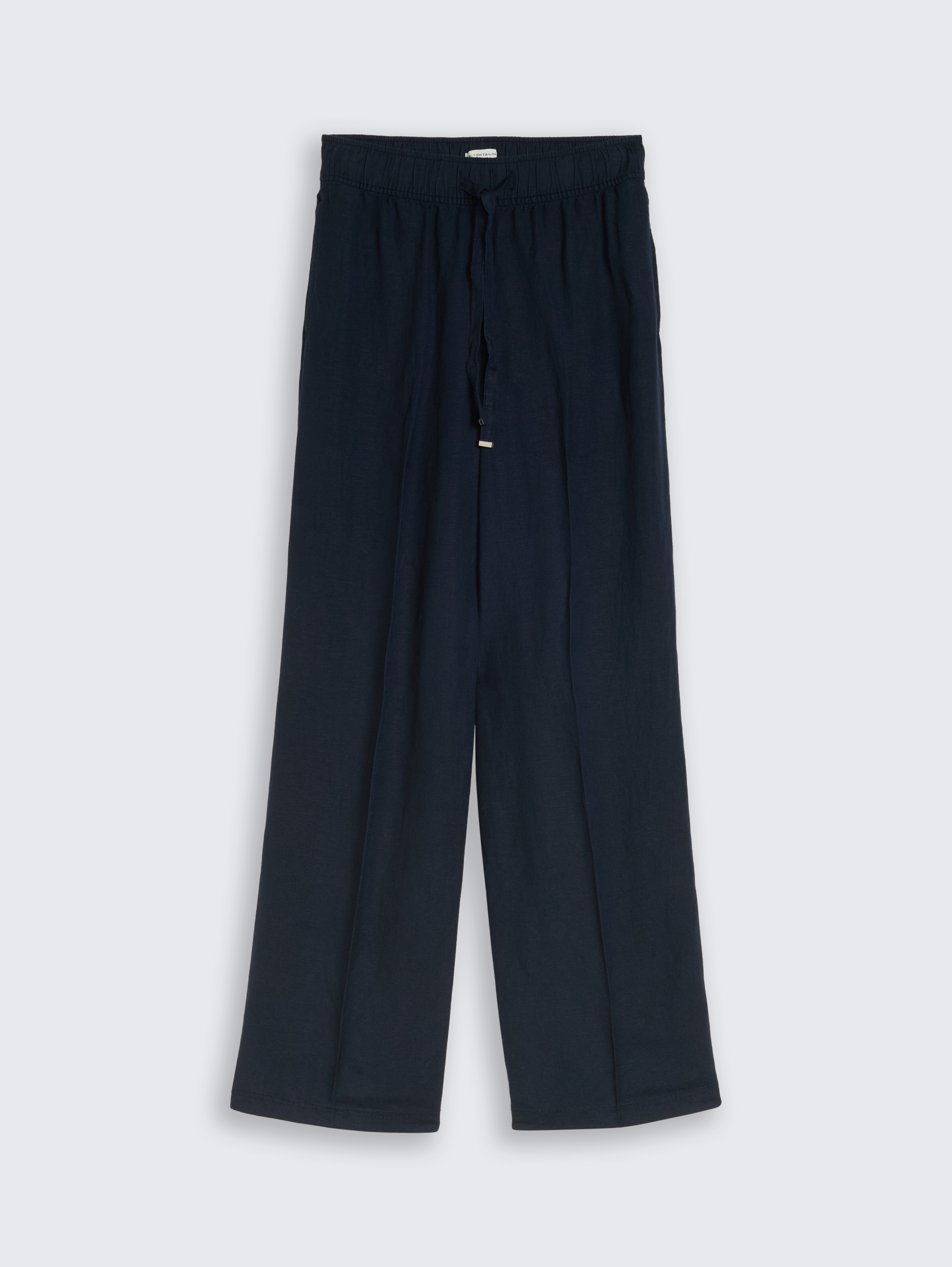 Loose fit broek met linnen door Women, sky captain blue