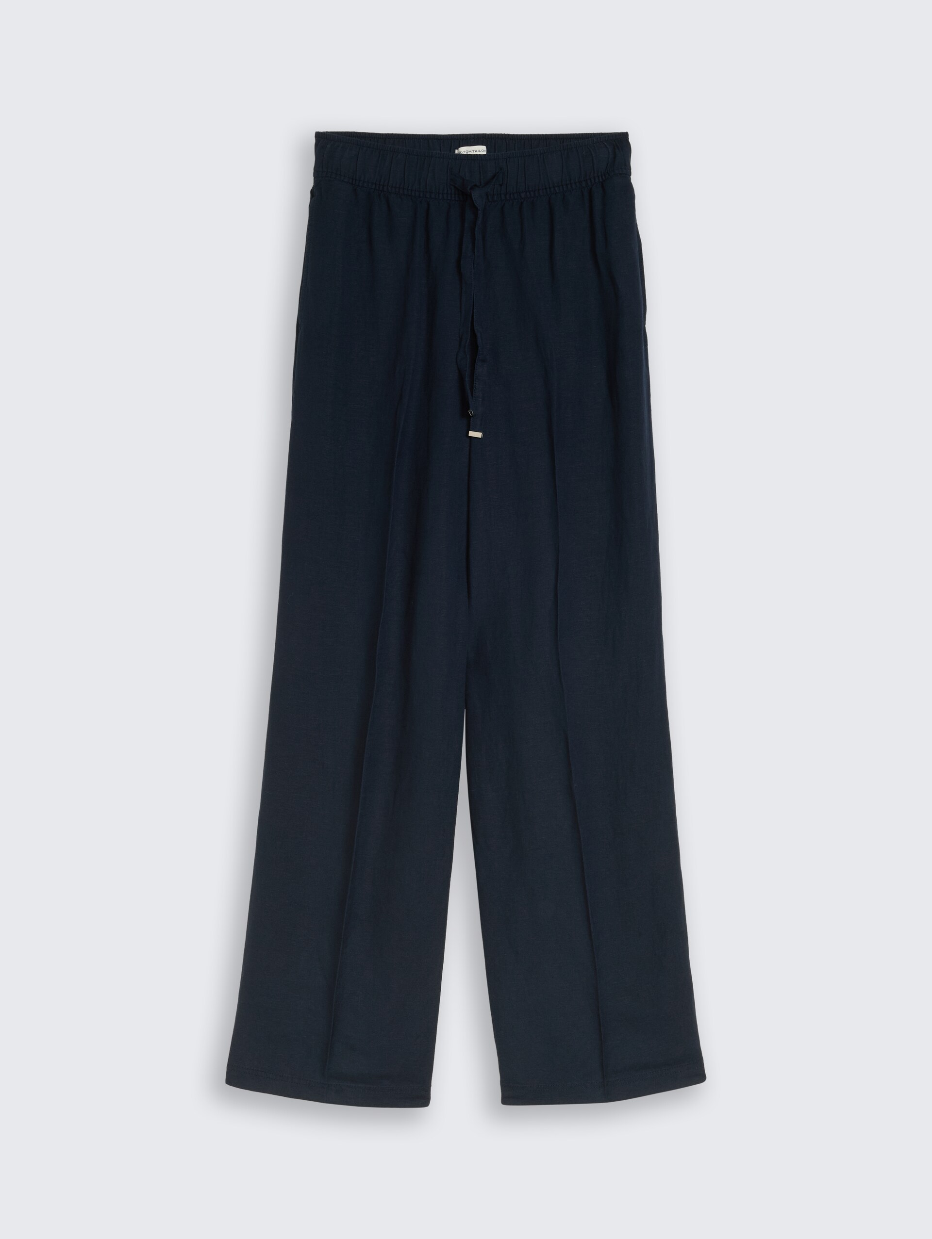Loose fit broek met linnen - sky captain blue - Product vooraanzicht
