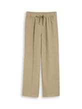 Selected, Loose fit trousers with linen content by Tom Tailor, green
