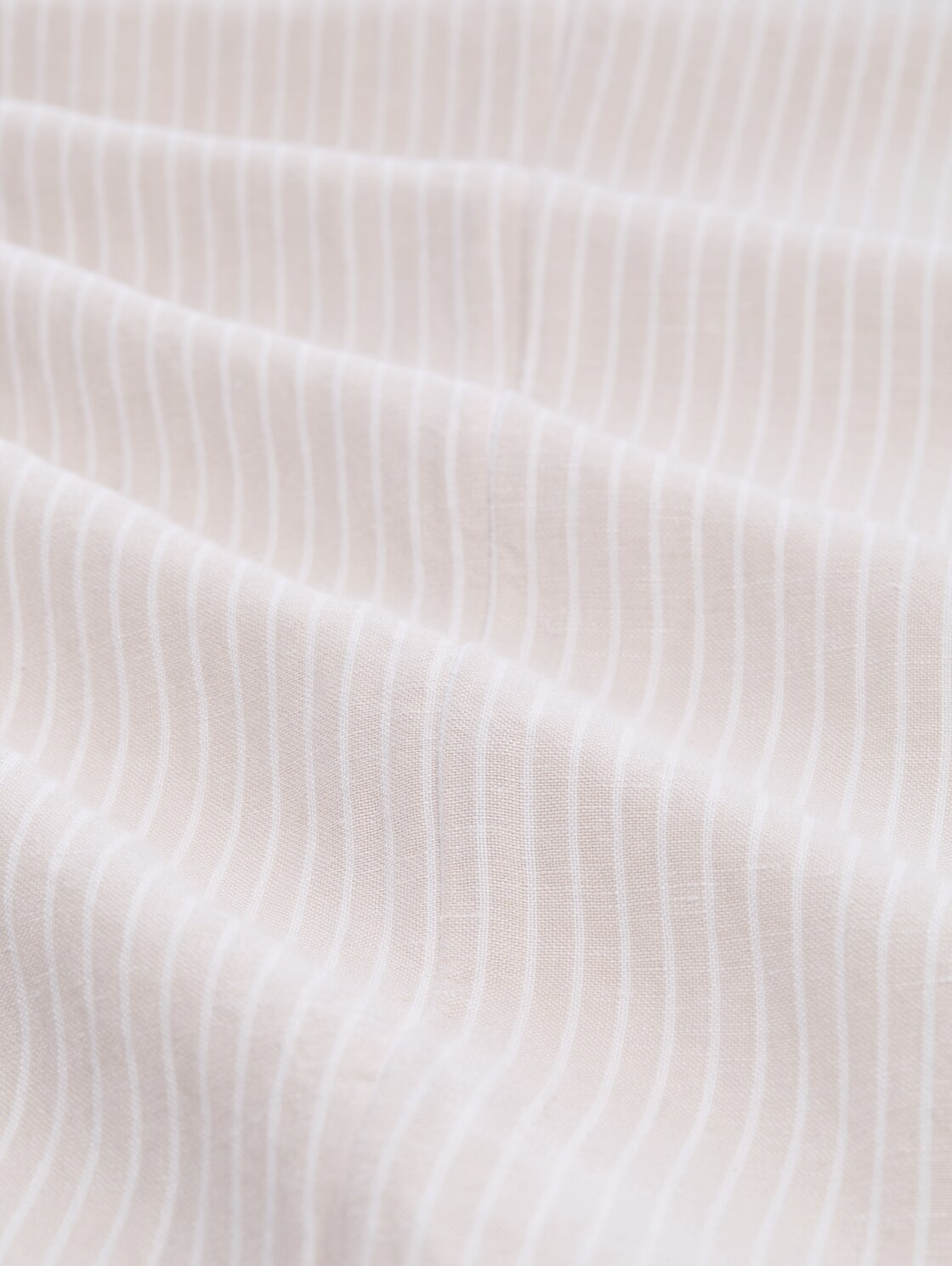 Loose Fit Hose mit Leinenanteil - taupe white irregular stripe - Material-Ansicht