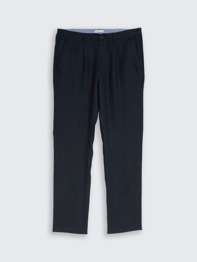 TTREGULAR chino broek van linnen door Men, sky captain blue