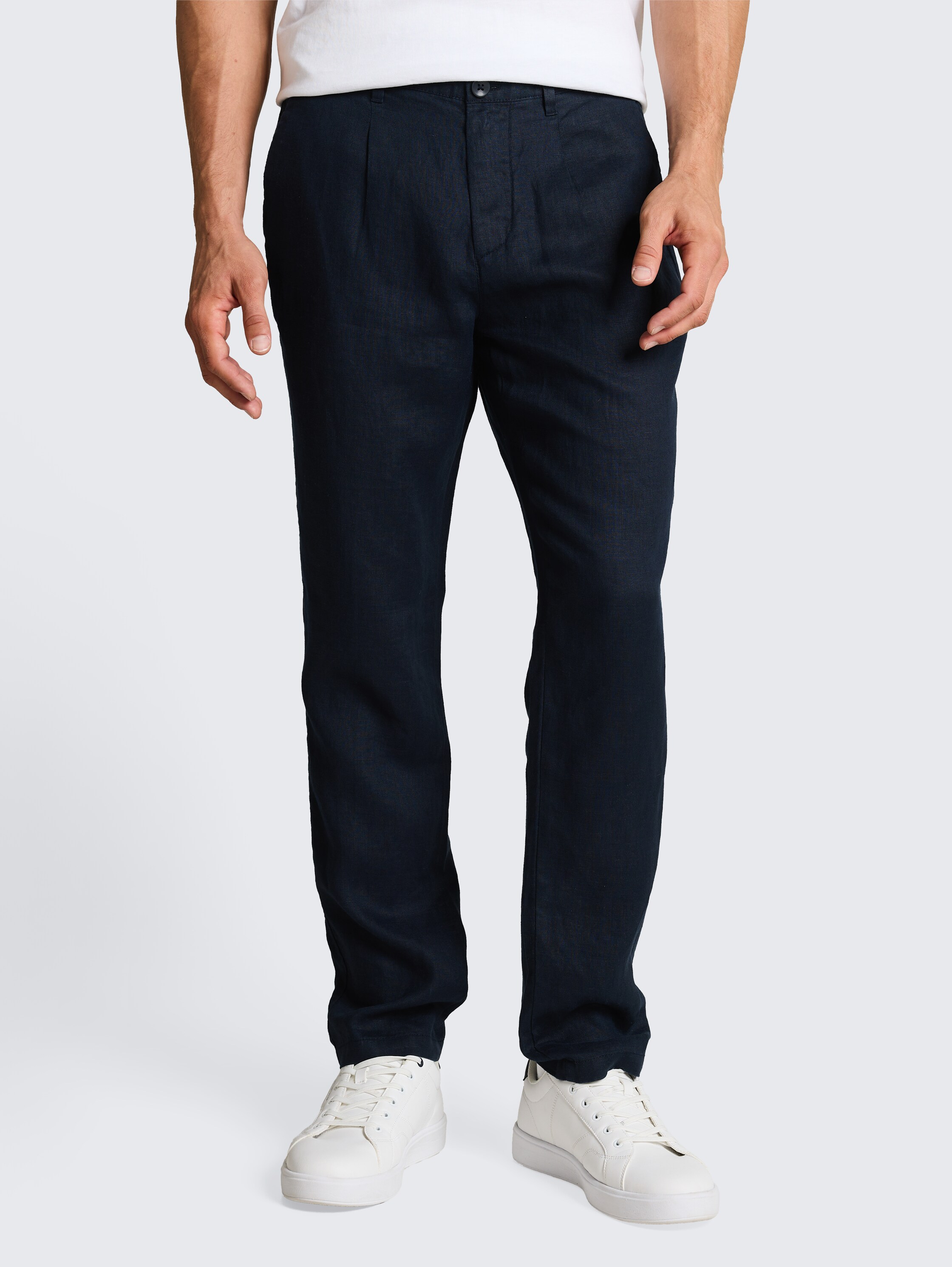 TTREGULAR chino trousers made of linen - sky_captain_blue_1 - 