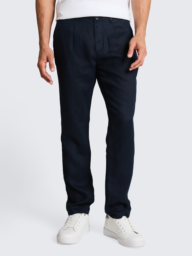 TTREGULAR chino trousers made of linen by Men, sky captain blue