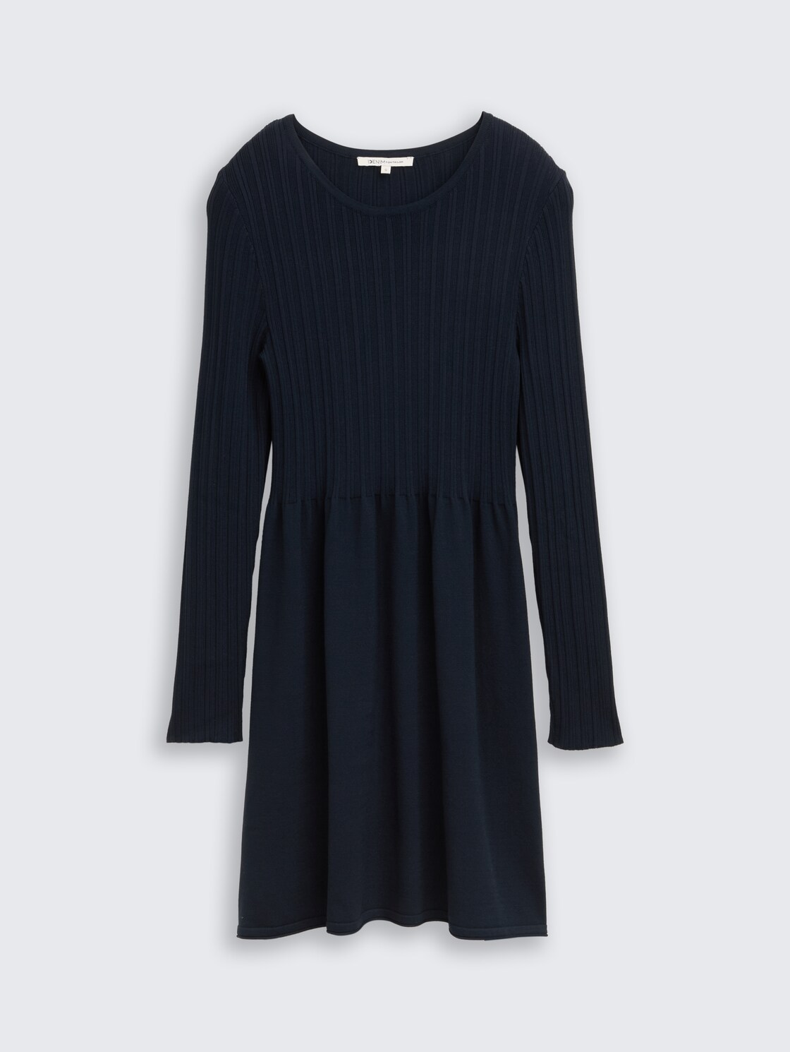 Mini-Kleid mit Rippstruktur - sky captain blue - Vorder-Produkt-Ansicht