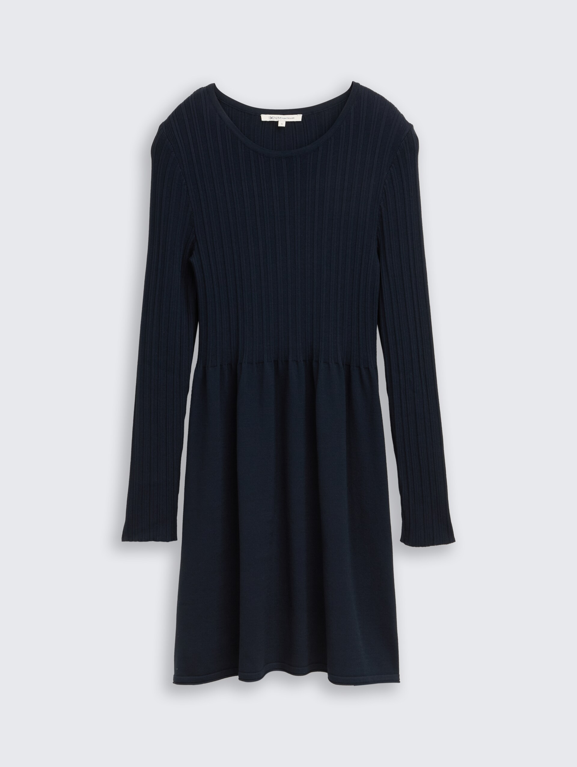 Mini-Kleid mit Rippstruktur - sky captain blue - Vorder-Produkt-Ansicht