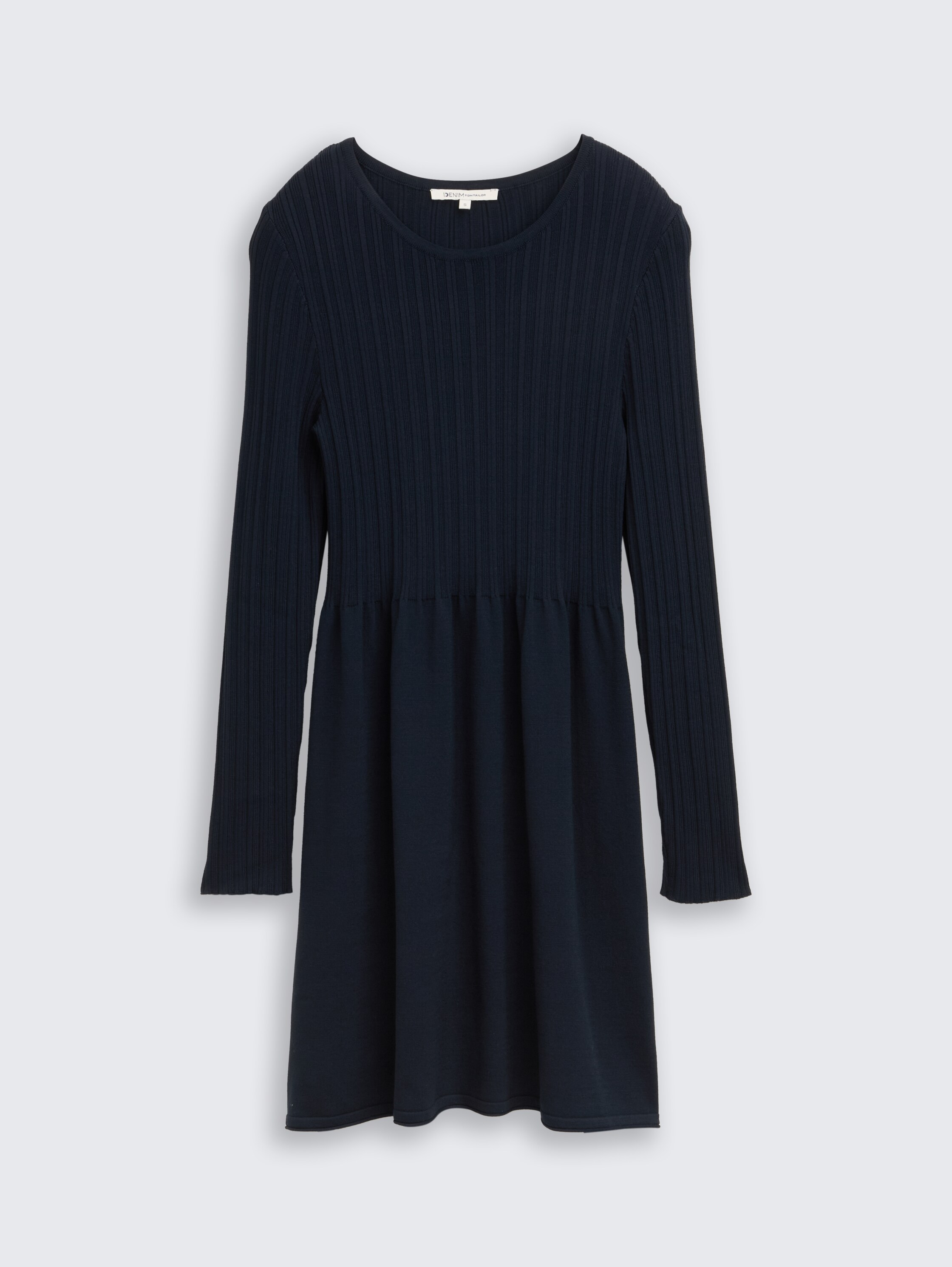 Mini-Kleid mit Rippstruktur - sky captain blue - Vorder-Produkt-Ansicht