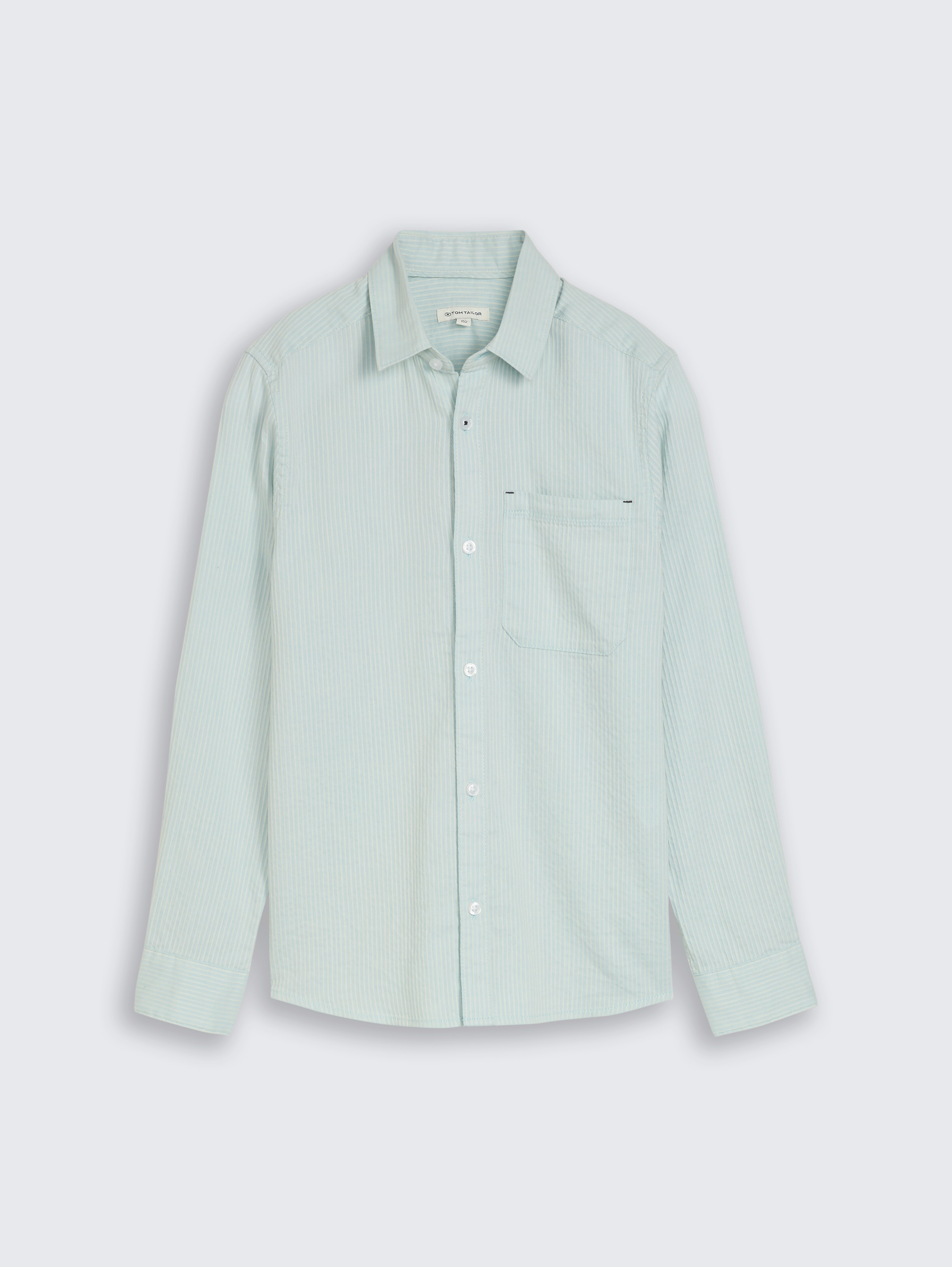 Dobby Hemd mit Streifen von Teen Boys, light cloud blue white stripe