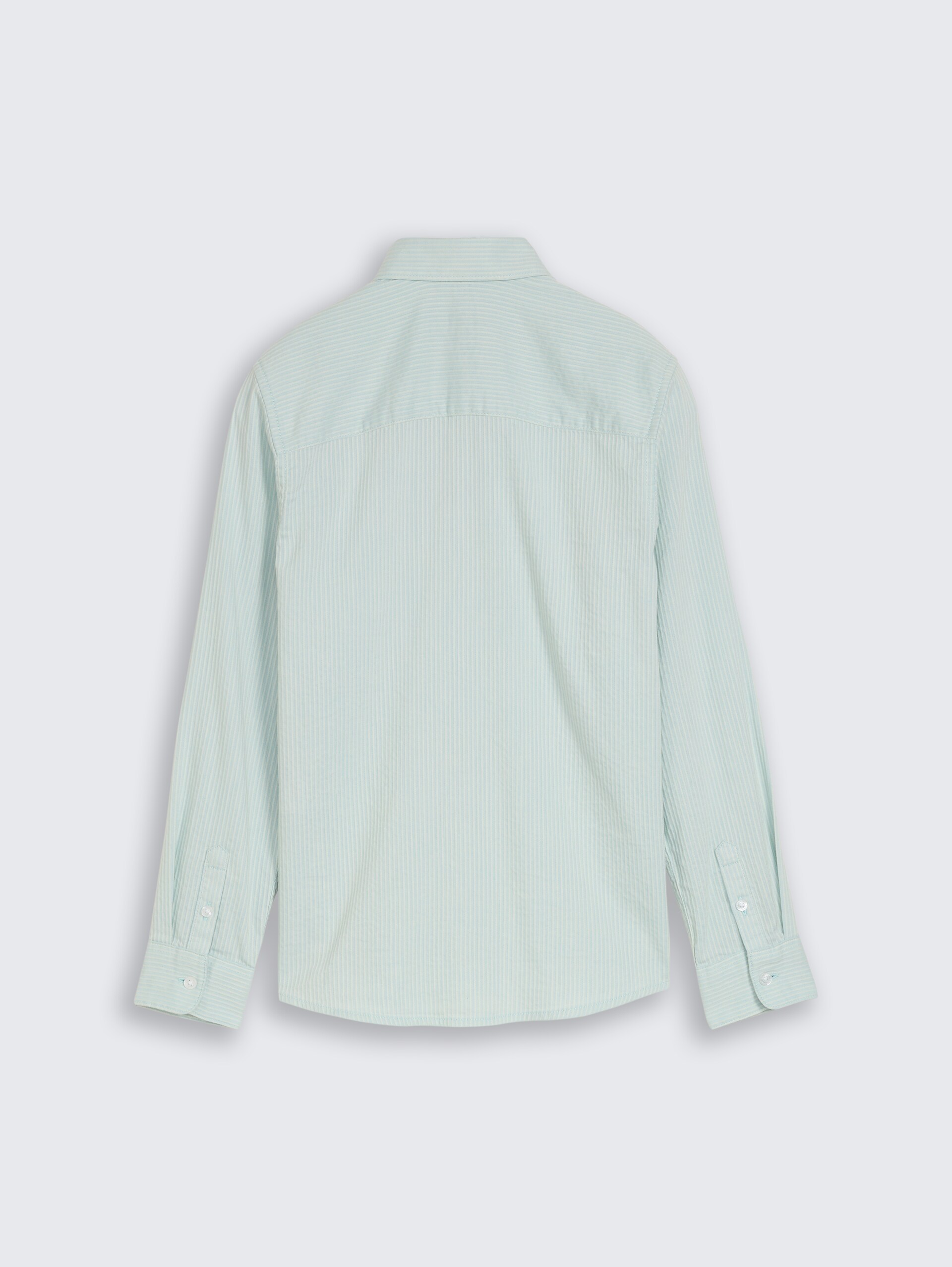 Dobby overhemd met strepen - light cloud blue white stripe