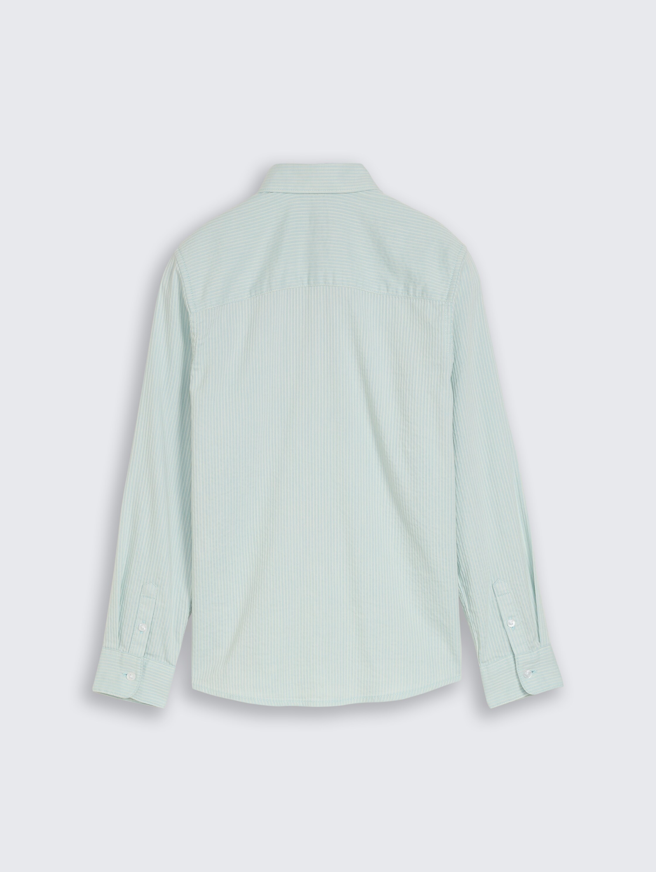 Dobby Hemd mit Streifen - light_cloud_blue_white_stripe - 