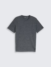 Tee shirt aspect mélangé - navy gardenia white injected - Vue de face du produit