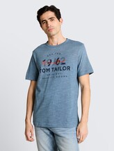 T-shirt avec logo imprimé - spring blue navy injected - Découpe Vue de face du modèle