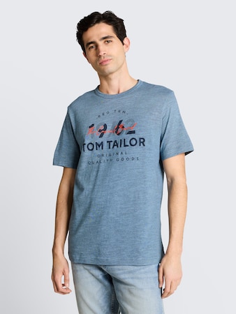 T-Shirt mit Logo-Print von Men, spring blue navy injected