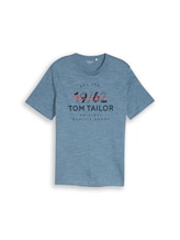 Nicht ausgewählt, T-Shirt mit Logo-Print von Tom Tailor, blau