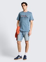 T-shirt avec logo imprimé - spring blue navy injected - Vue de face du modèle