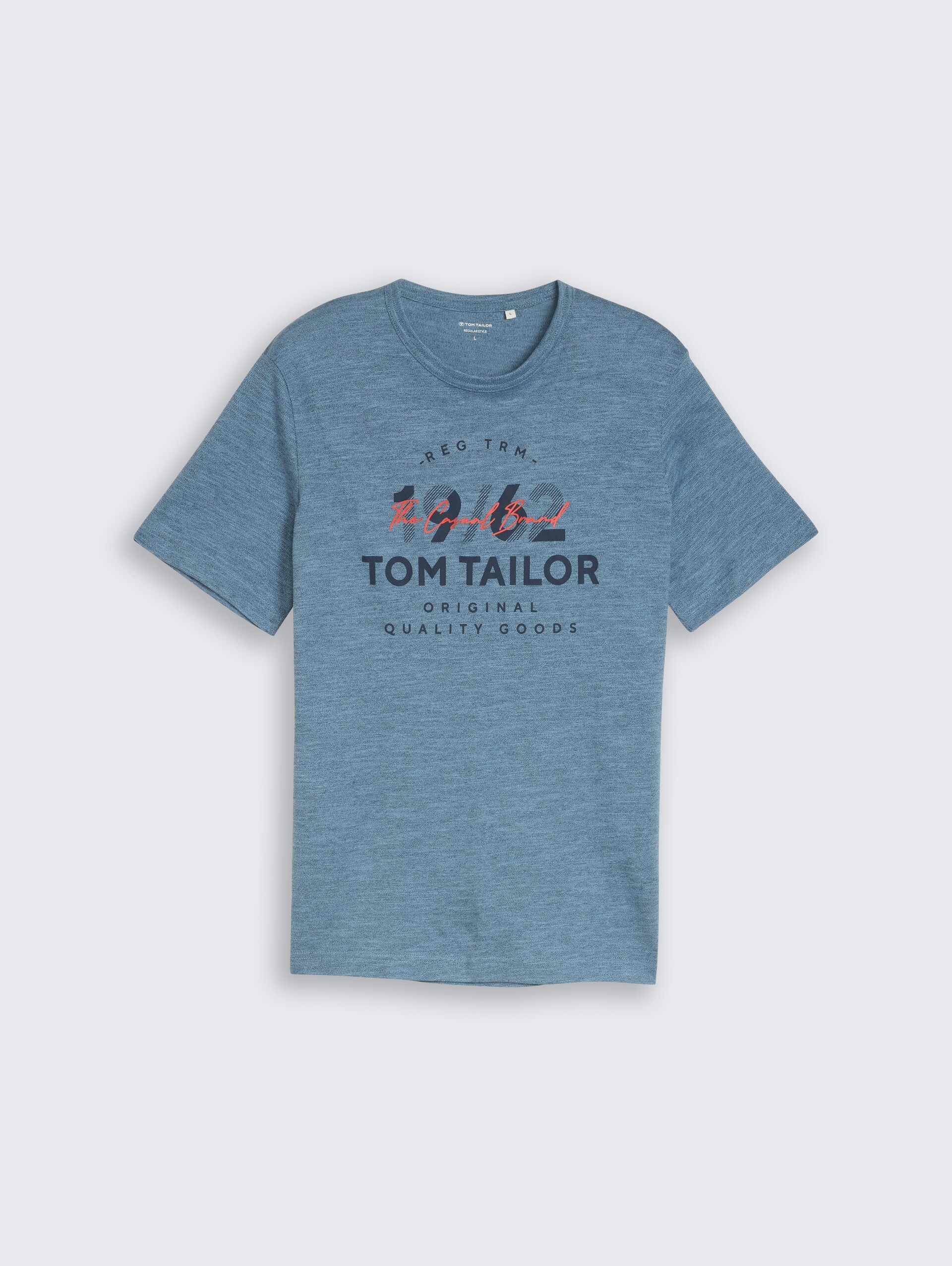 T-Shirt mit Logo-Print - spring blue navy injected - Vorder-Produkt-Ansicht