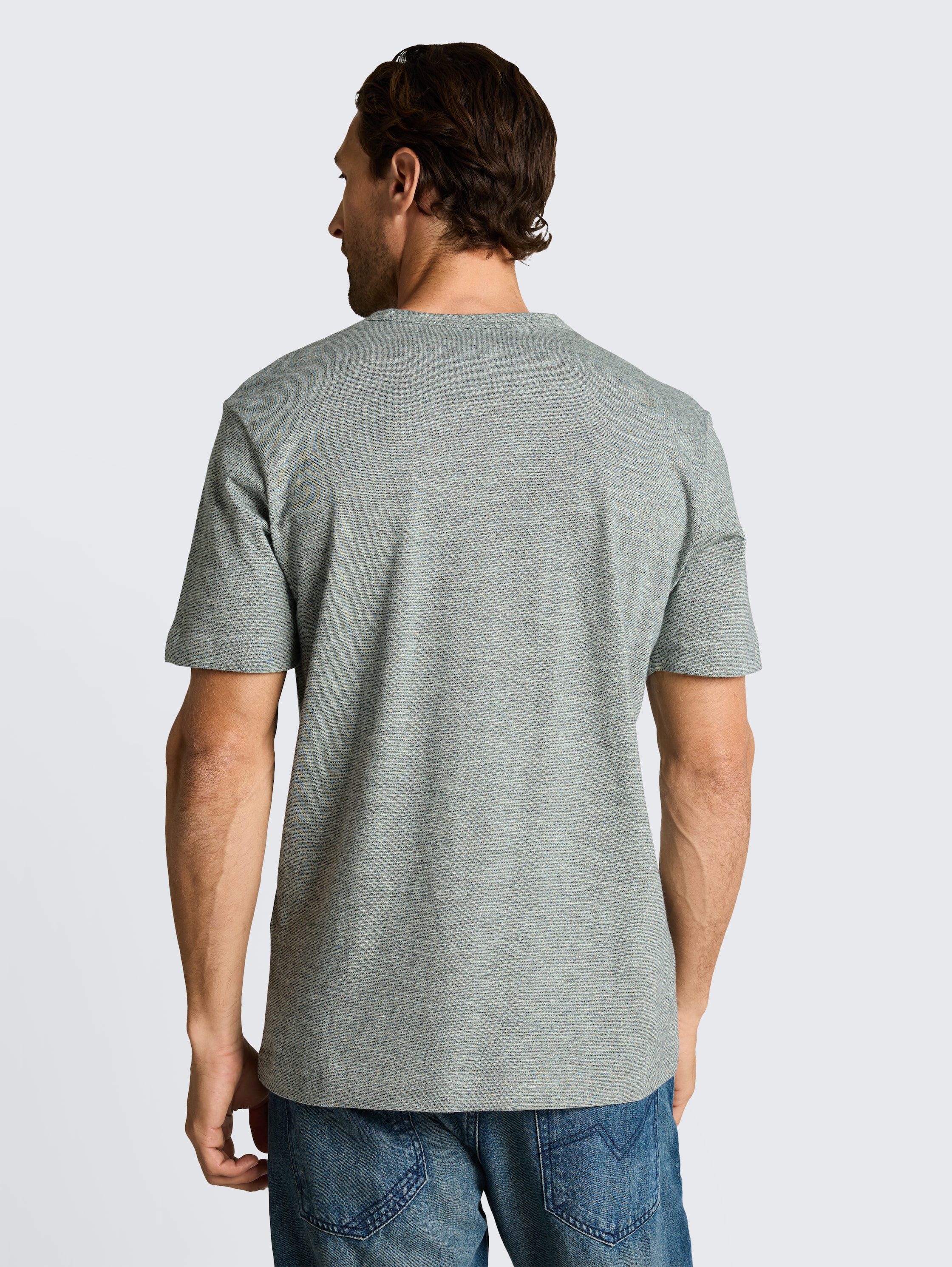 T-Shirt mit Logo-Print - green_navy_injected - 