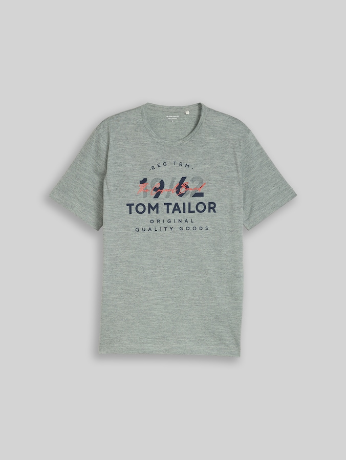 T-Shirt mit Logo-Print von Men, green navy injected