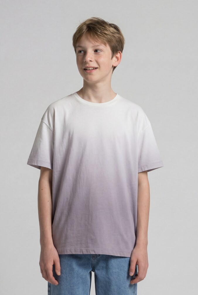 Oversize T-Shirt mit Rückenprint von Teen Boys, grey faded design