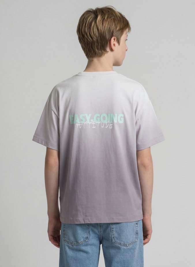 Oversize T-Shirt mit Rückenprint von Teen Boys, grey faded design