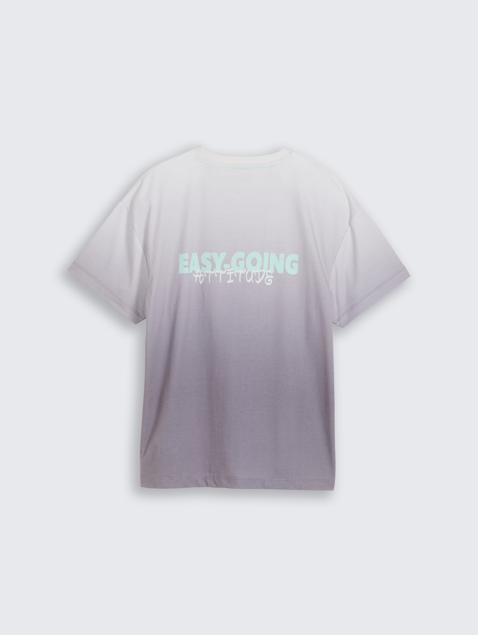 Oversized T-shirt with back print - grey faded design