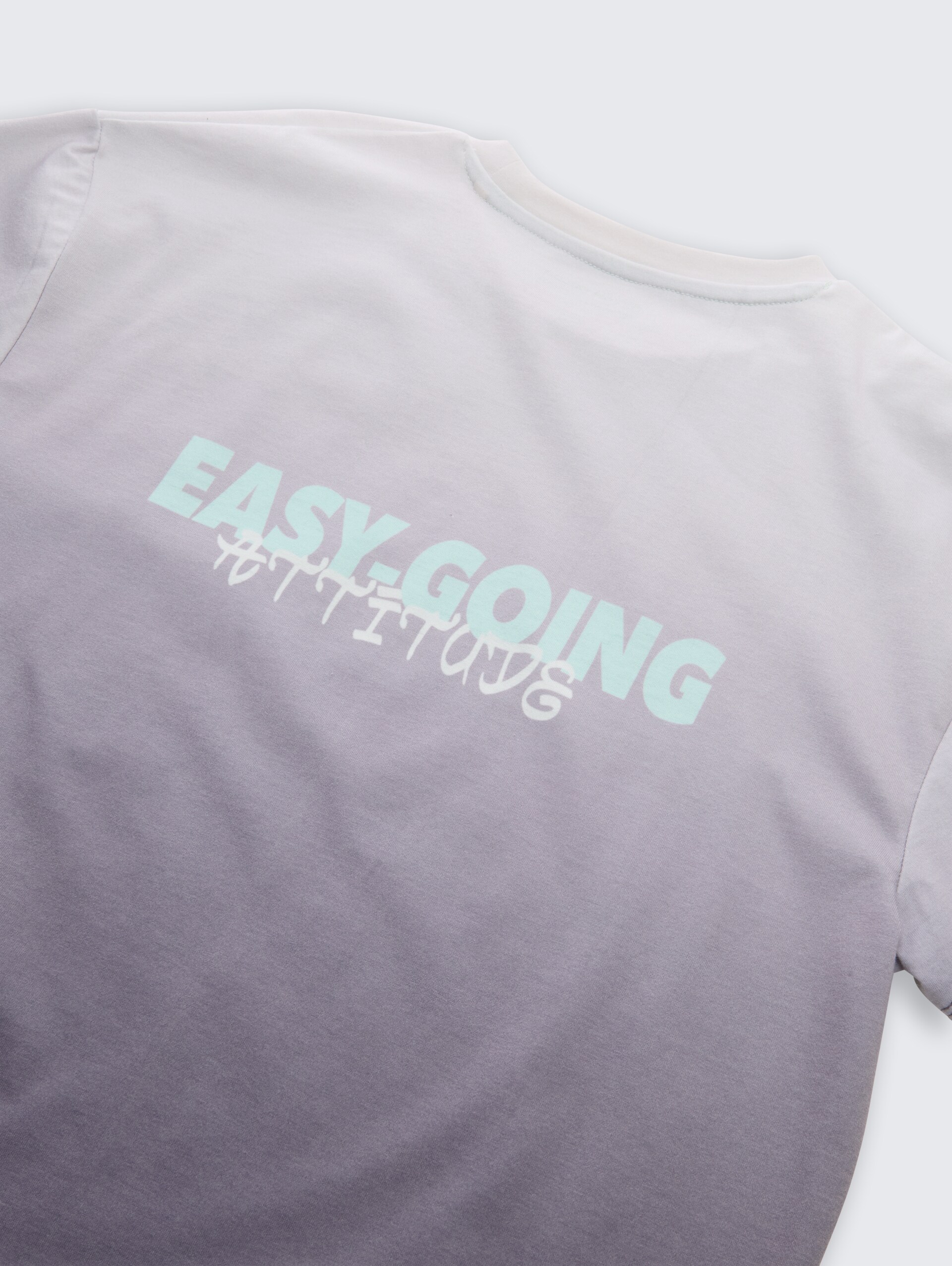 Oversized T-shirt with back print - grey faded design - Detail model view
