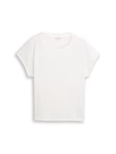 Nicht ausgewählt, T-Shirt im Material-Mix von , weiß