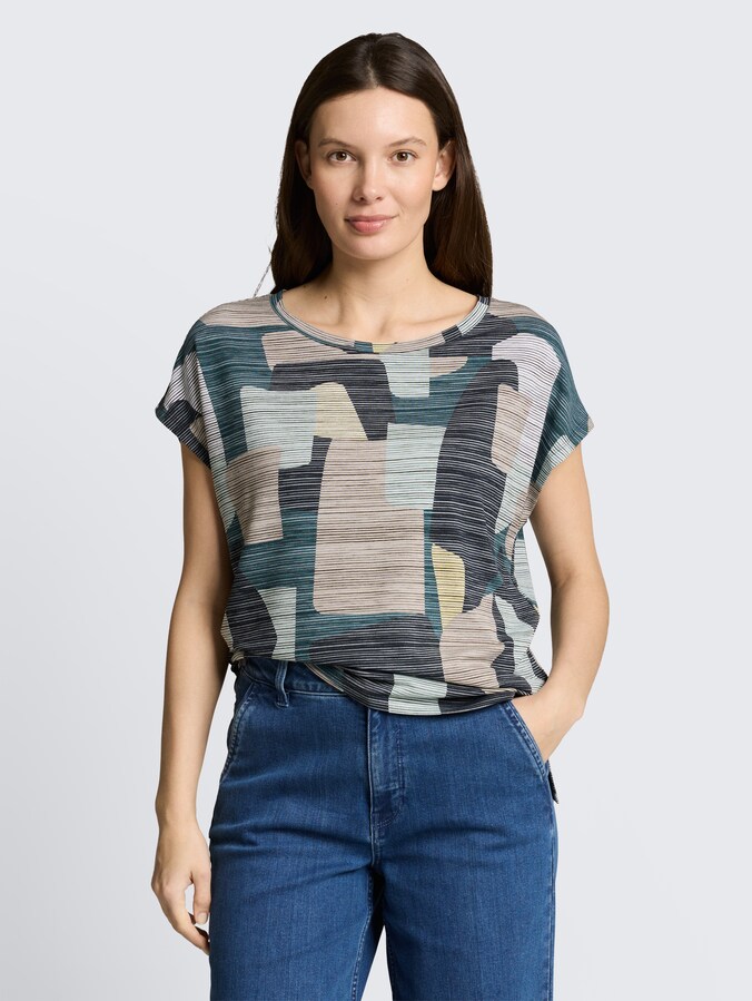 T-shirt met patroon door Women, big abstract print