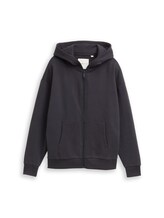 Geselecteerd, Oversized hoodie-sweatjack door Tom Tailor, grauw
