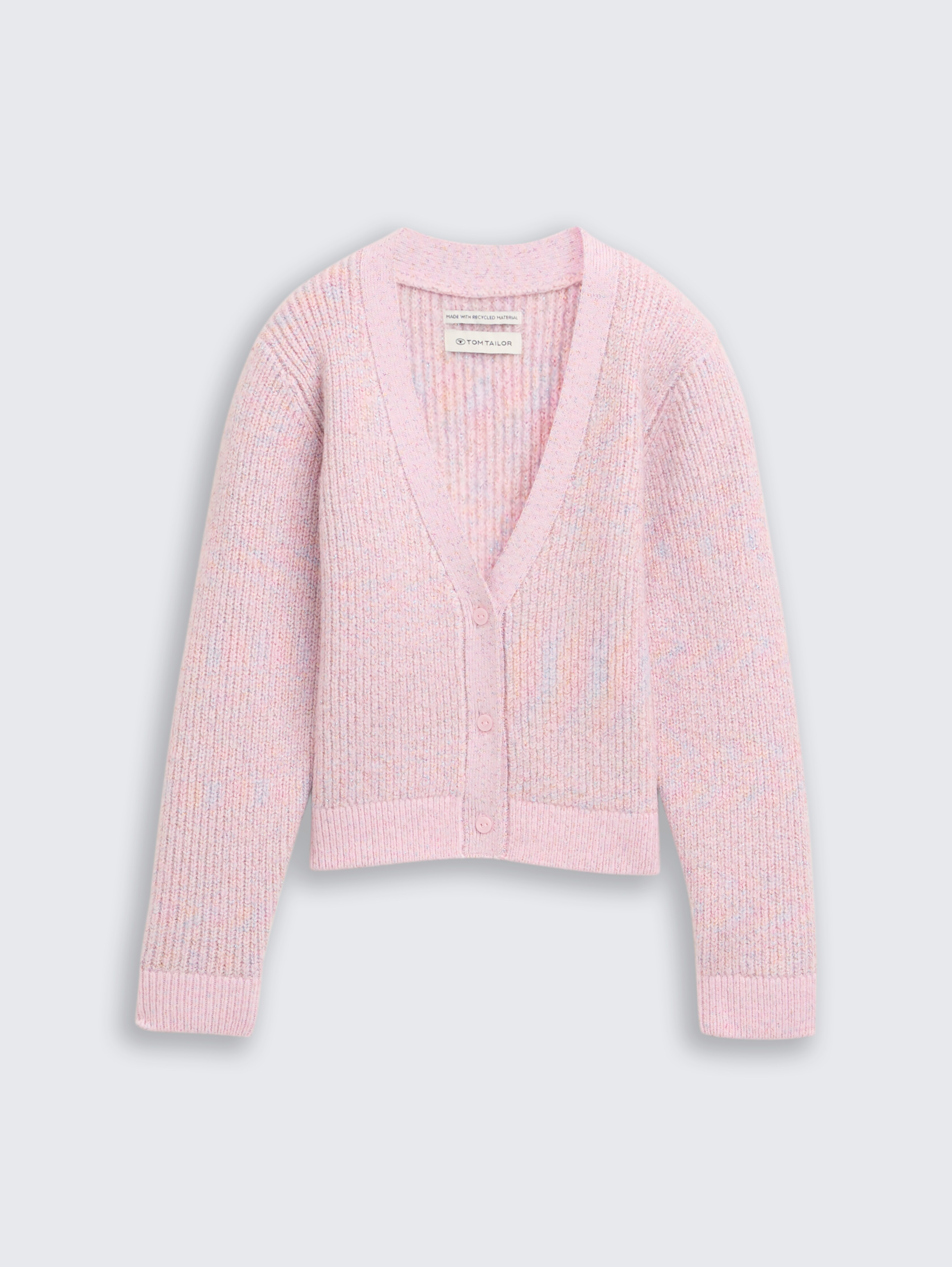 Cardigan mit leichten Ballonärmeln von Mini Girls, Peachskin