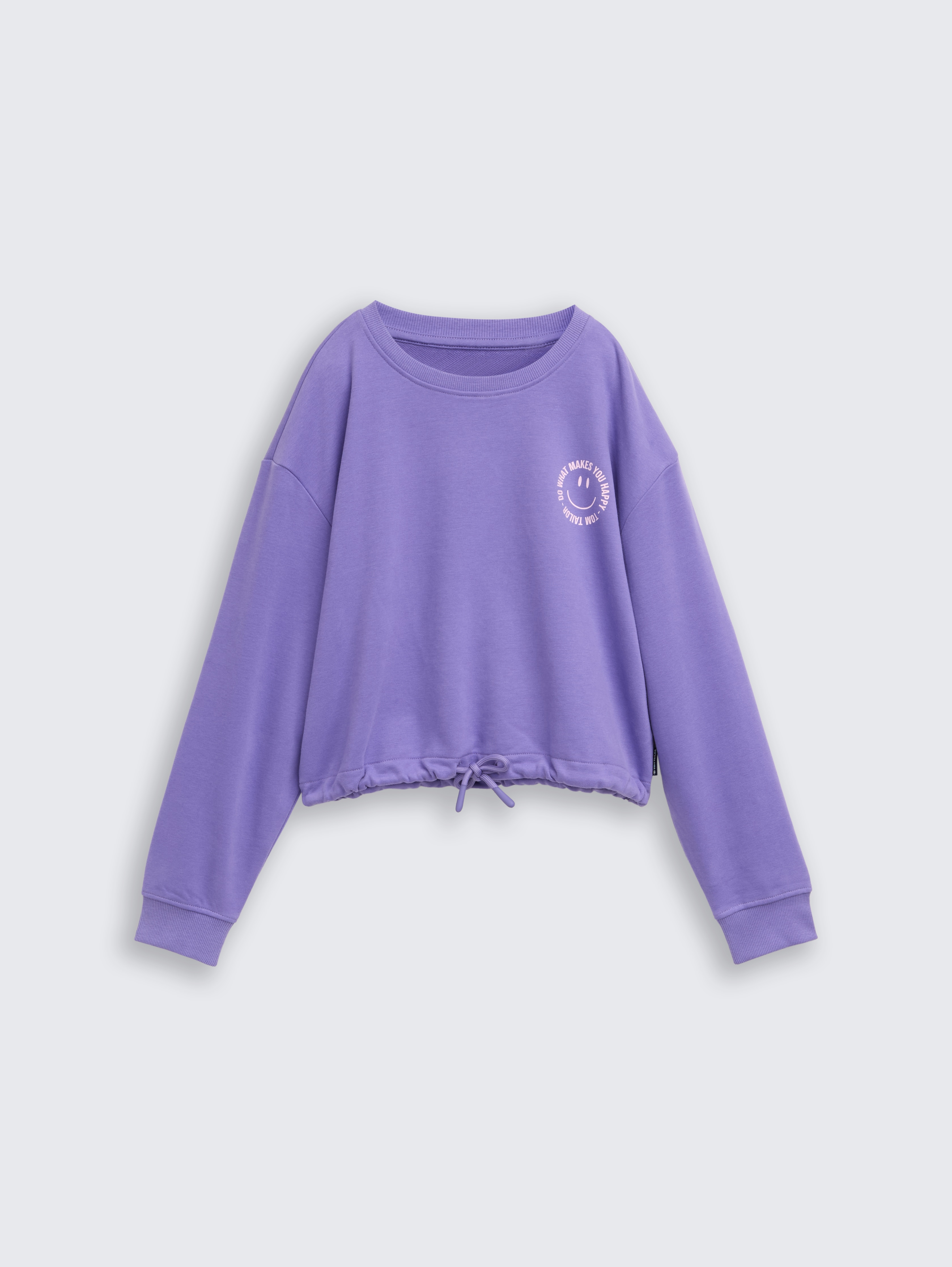 Cropped Sweatshirt mit Print von Teen Girls, vervain lilac