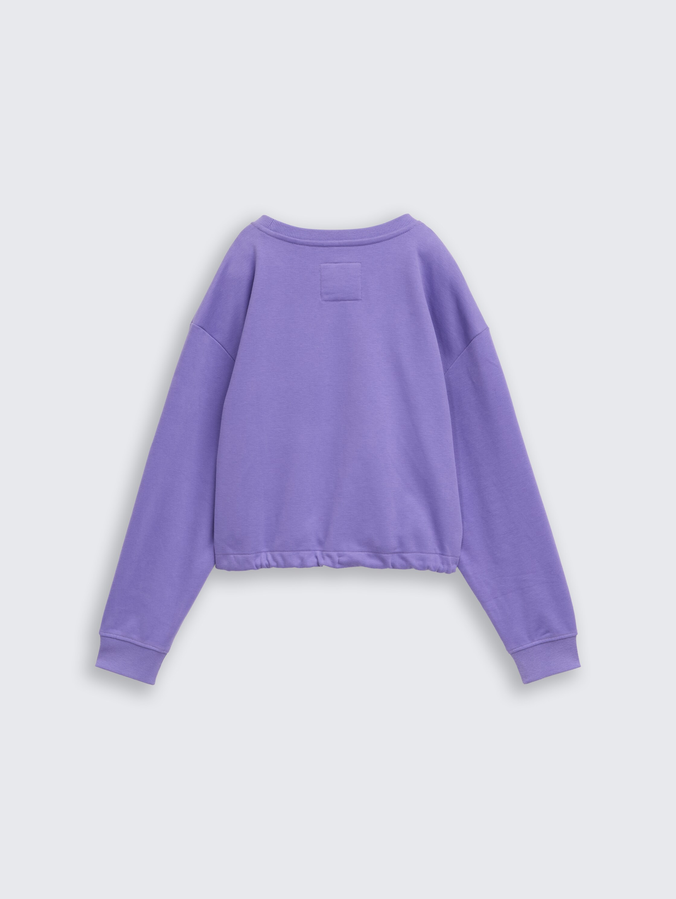Cropped sweatshirt with print - vervain_lilac - 