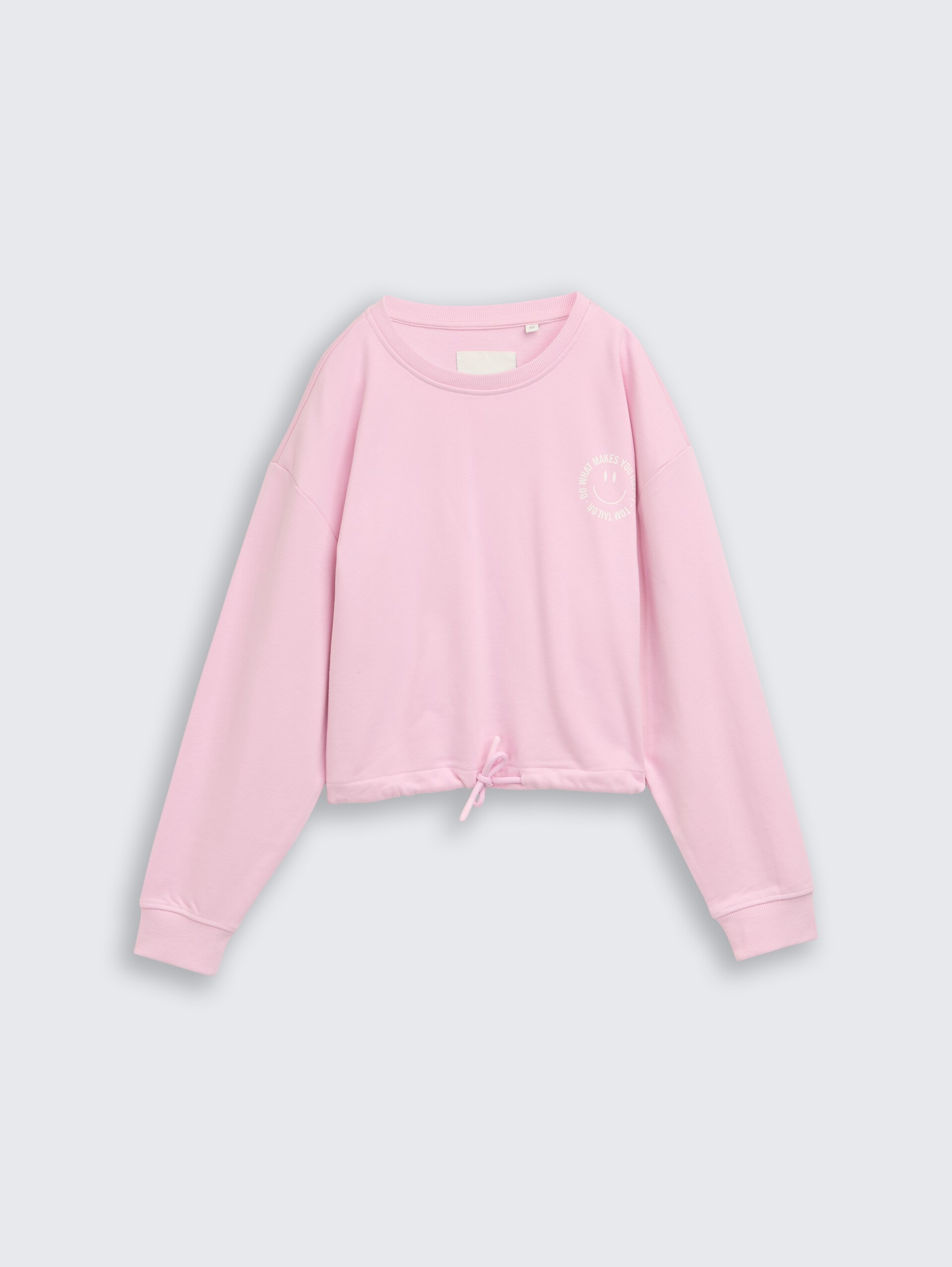 Cropped Sweatshirt mit Print - cold pink - Vorder-Produkt-Ansicht