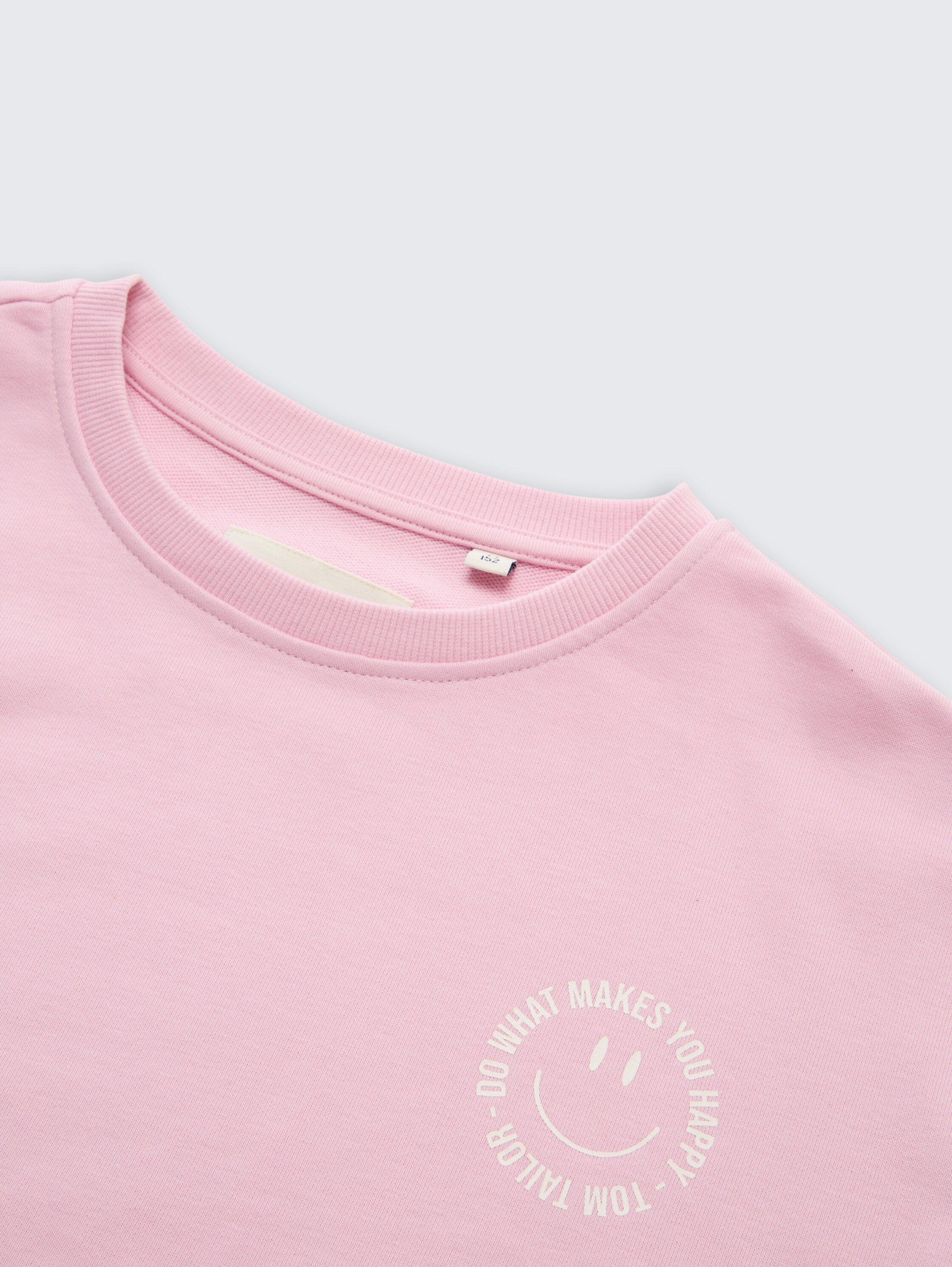 Sweat-shirt croisé avec imprimé - cold pink - Vue détaillée du modèle