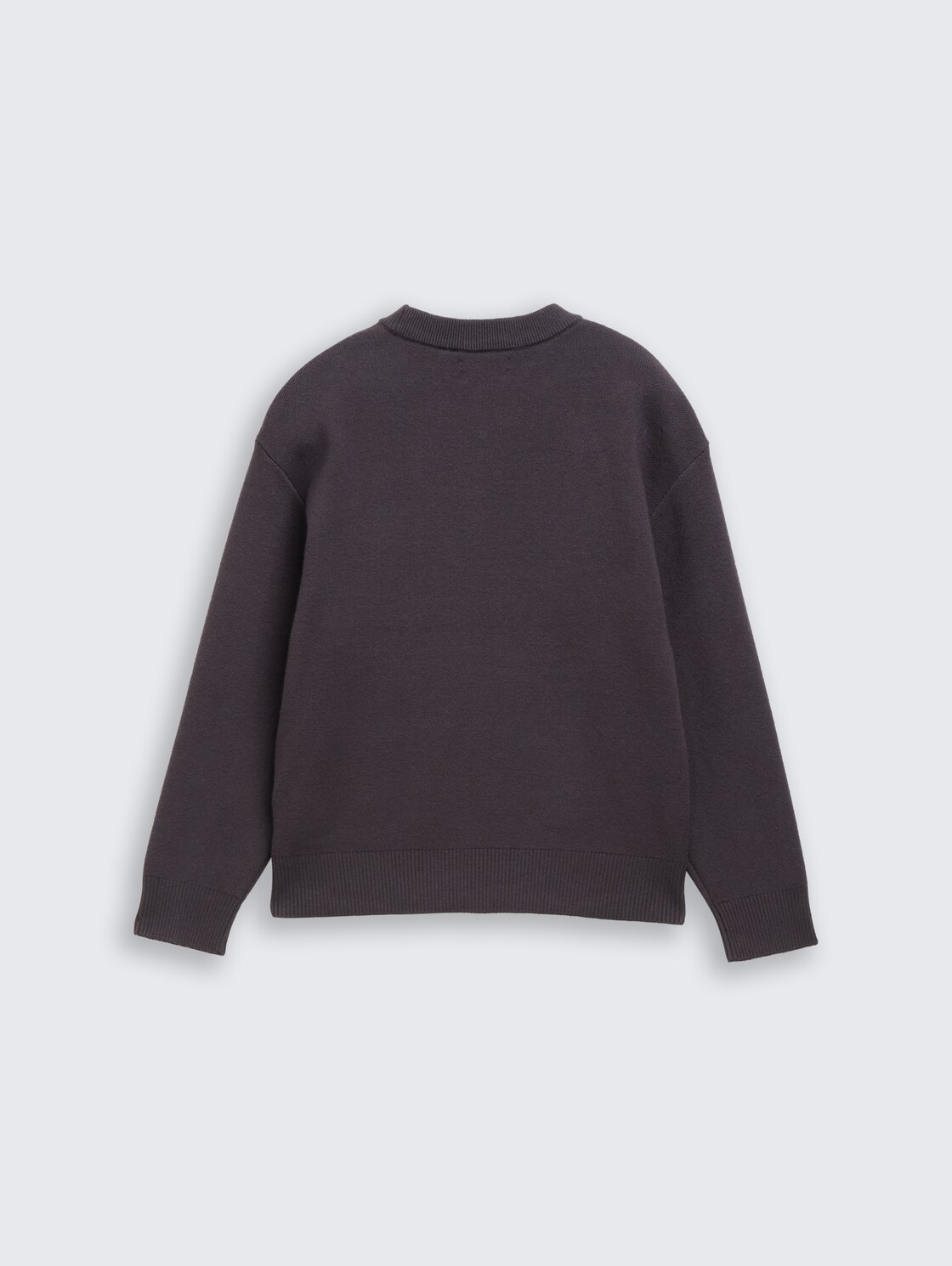 Oversize Strickpullover mit Print - coal grey