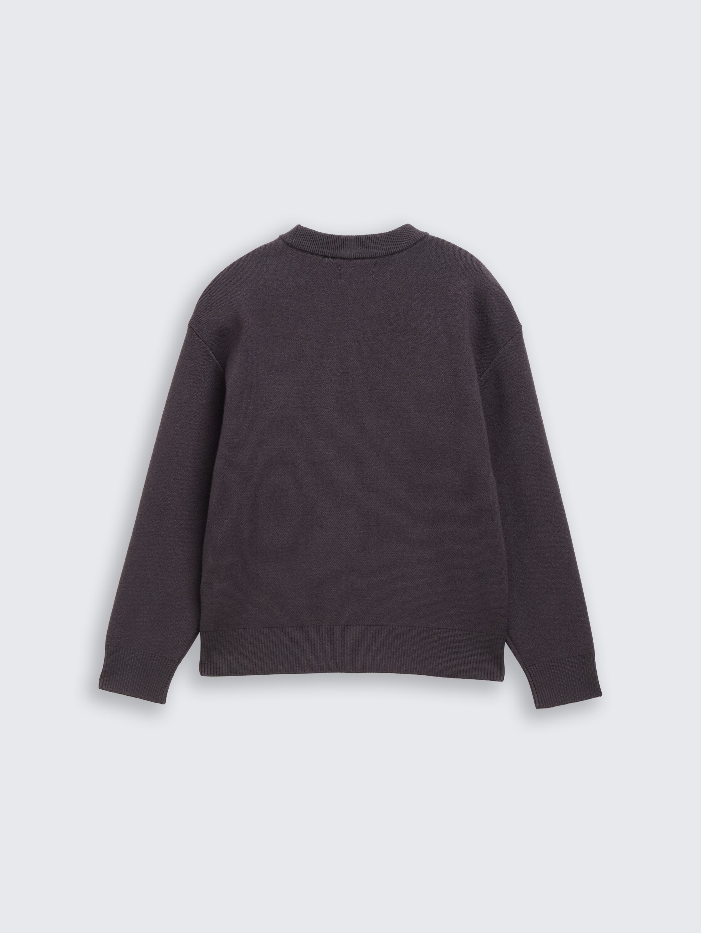 Oversize Strickpullover mit Print - coal_grey_1 - 