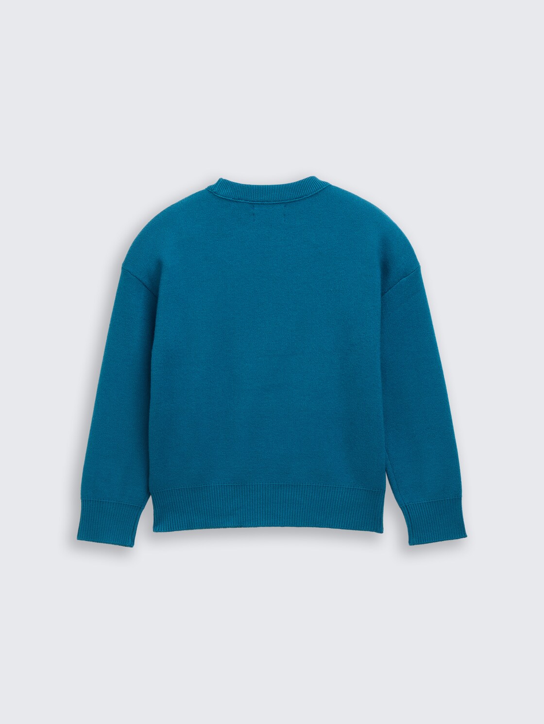 Oversize Strickpullover mit Print - Dark Tile Green