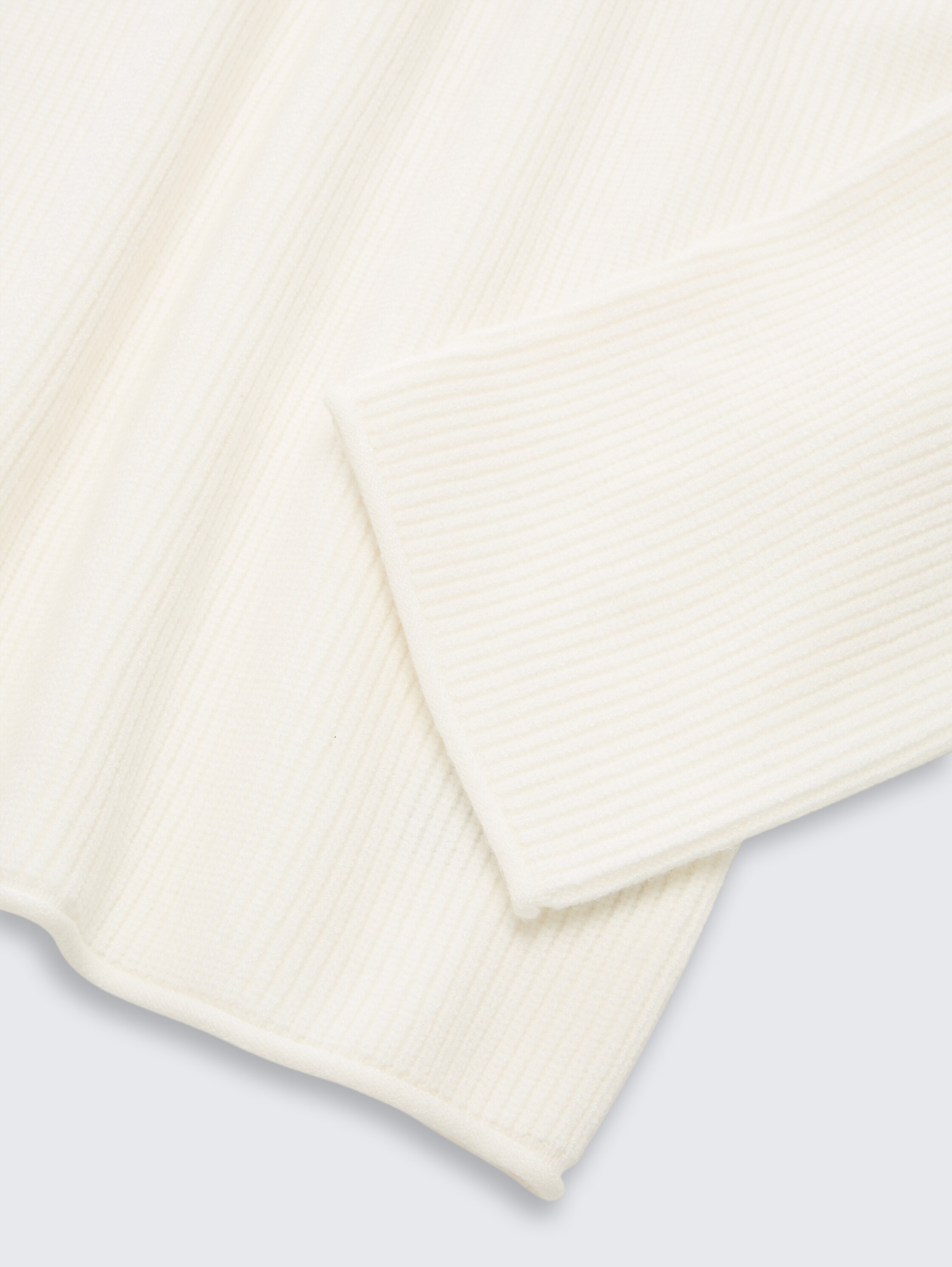 Cropped gebreide trui met ronde hals - gardenia_white - 