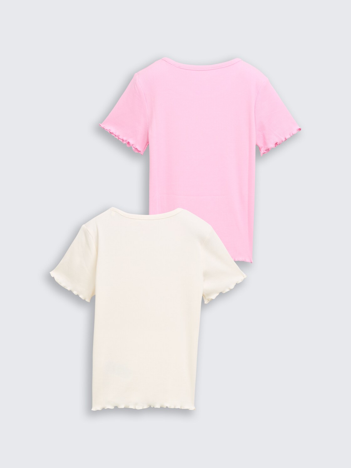 Ripp T-Shirt im 2er-Pack - Wool White