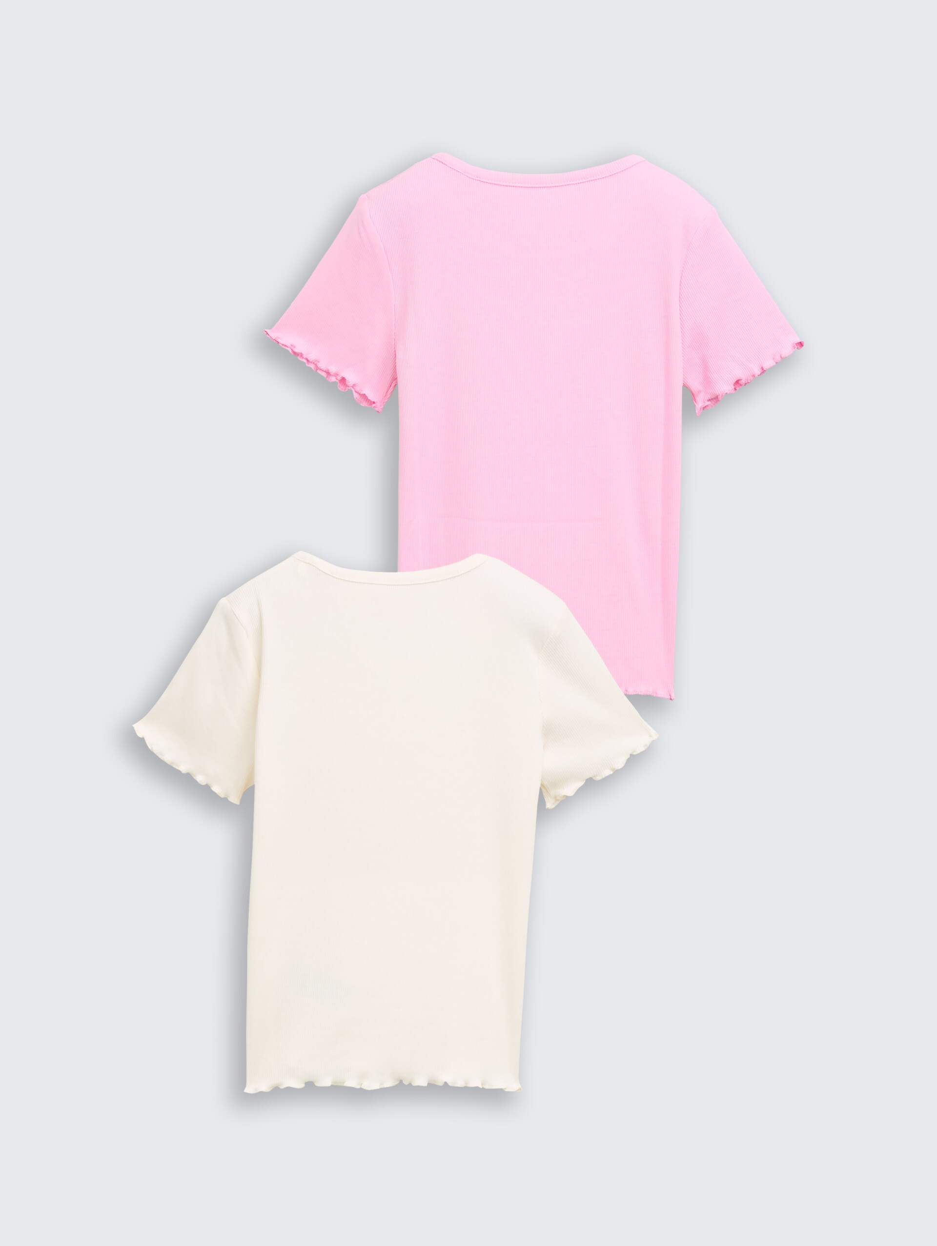 Ripp T-Shirt im 2er-Pack - Wool White