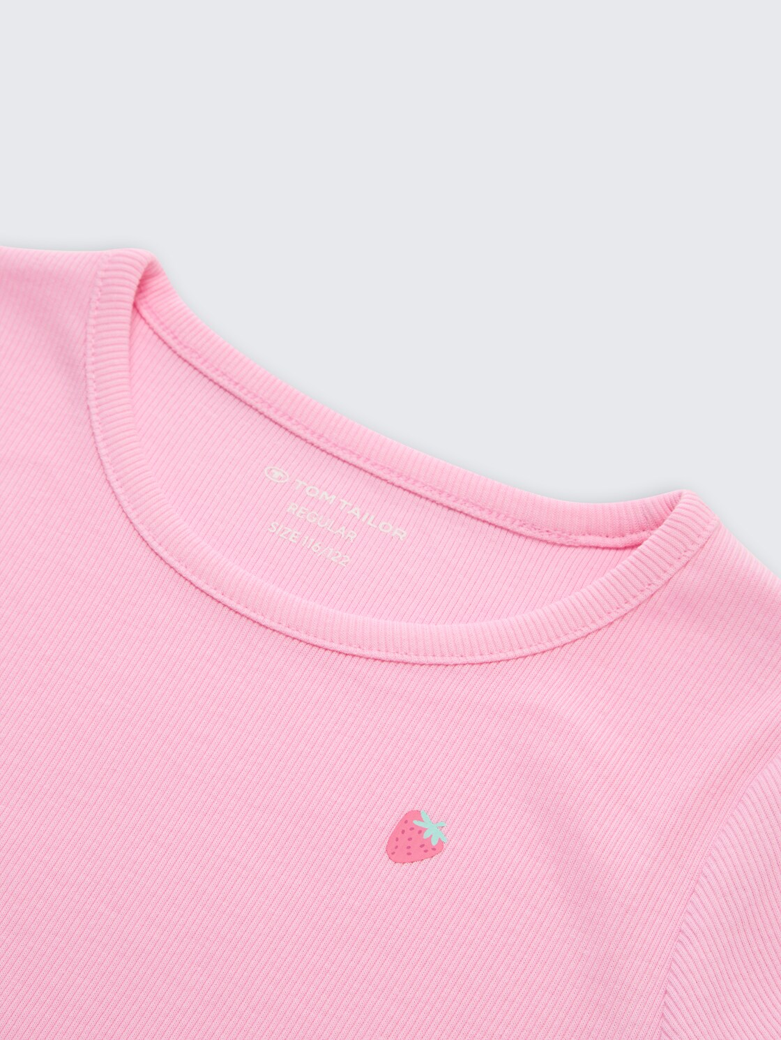 Ripp T-Shirt im 2er-Pack - Wool White - Detail-Model-Ansicht