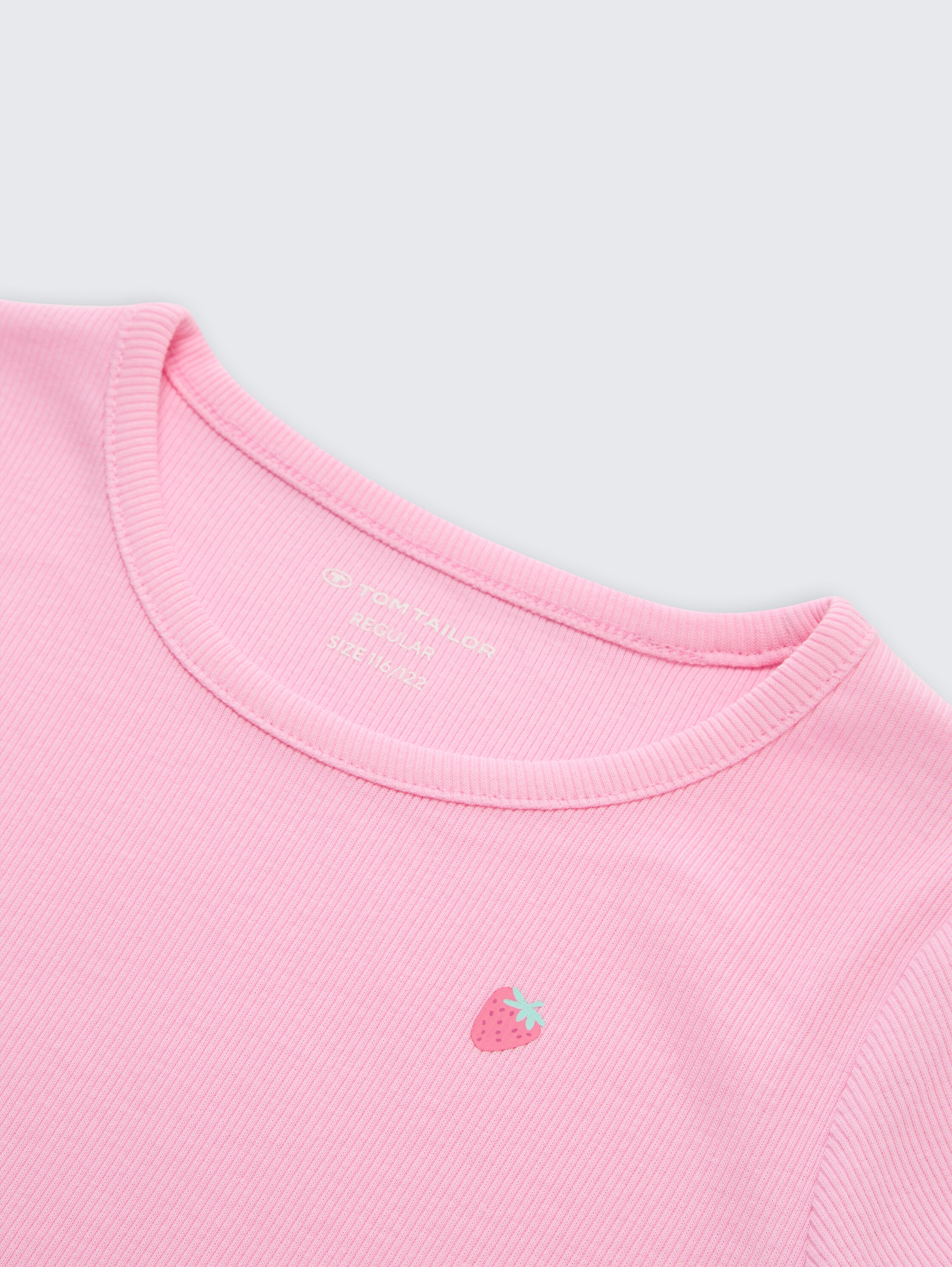 Basic T-shirt in een 2-pack - Wool White - Detailaanzicht model