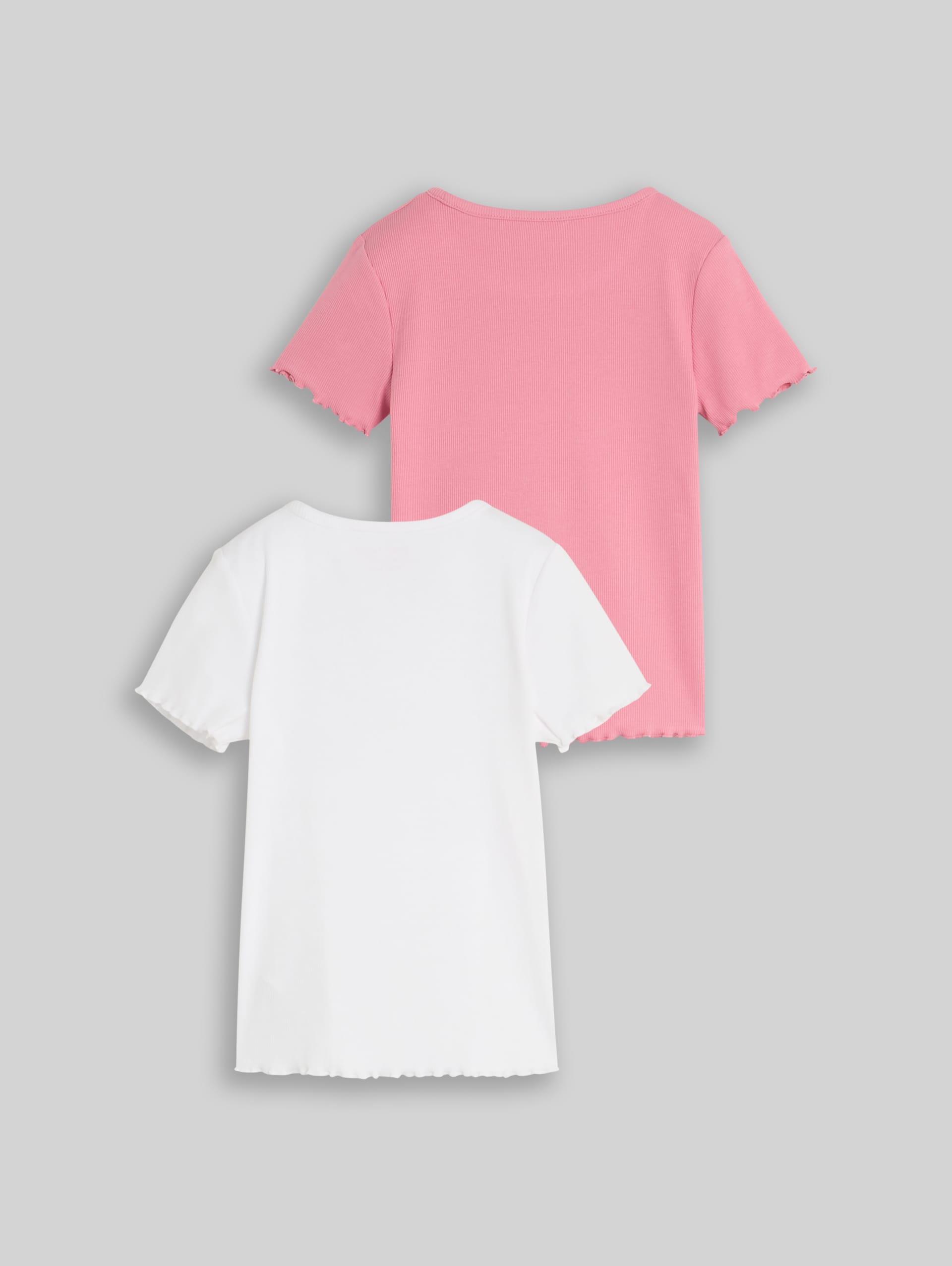 Ripp T-Shirt im 2er-Pack - White