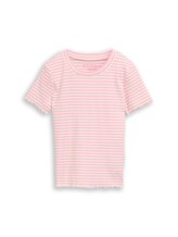 Geselecteerd, Gesneden geribd T-shirt door Tom Tailor, rosa