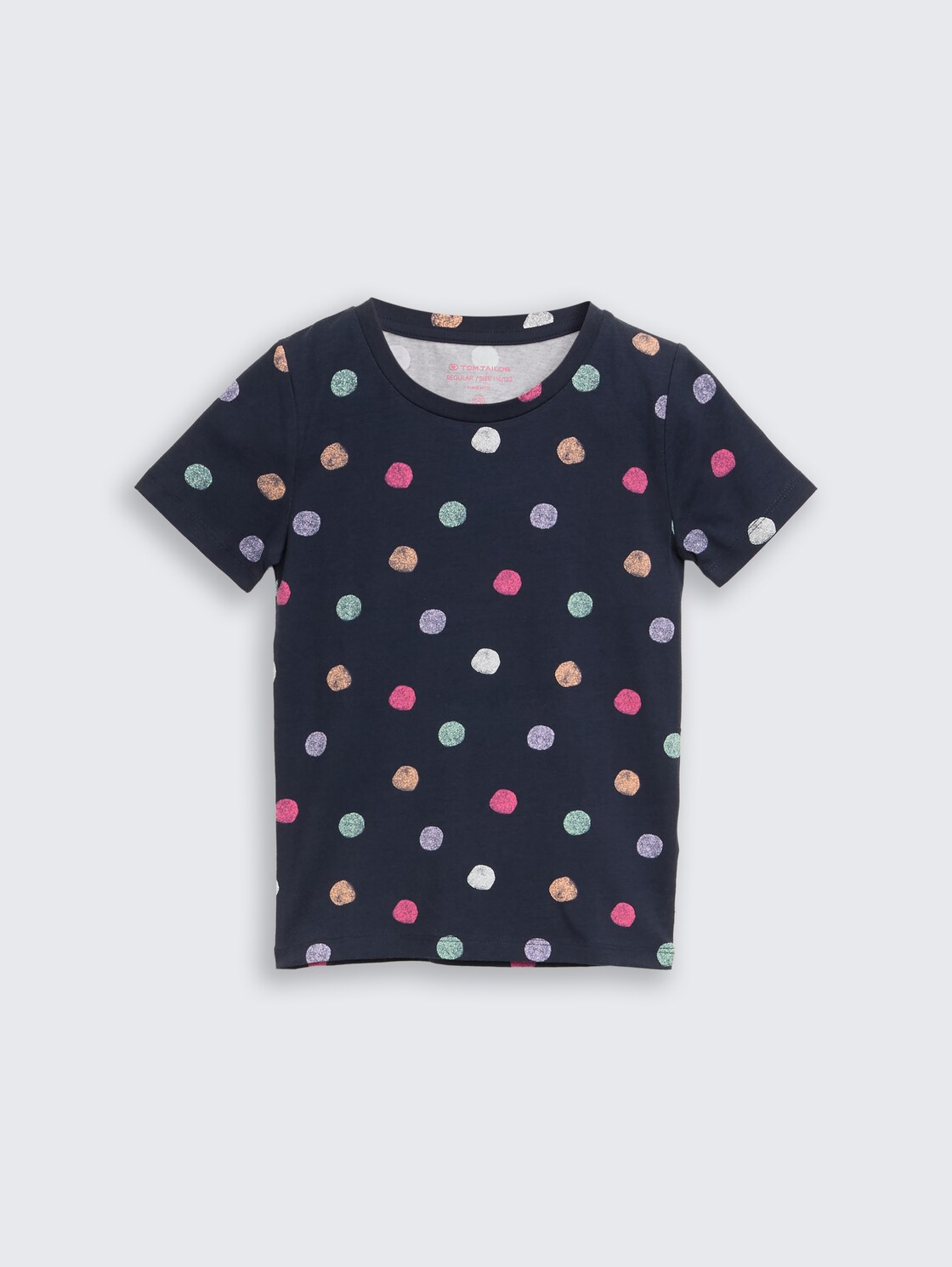 T-Shirt mit Muster - dark blue multicolor dot - Vorder-Produkt-Ansicht