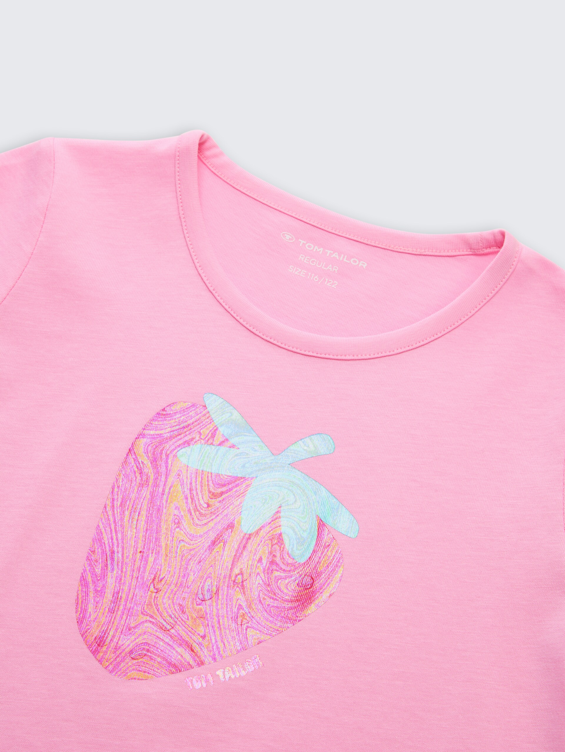 T-shirt in 2-pack - Light Mint - Detailaanzicht model