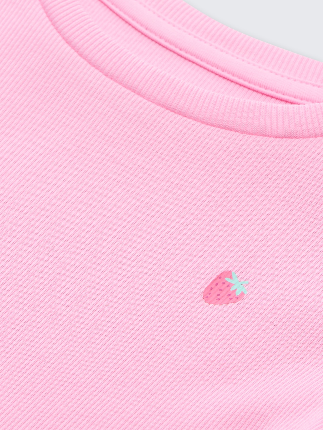 Mini-Kleid mit Rippstruktur - lovely pink - Detail-Model-Ansicht