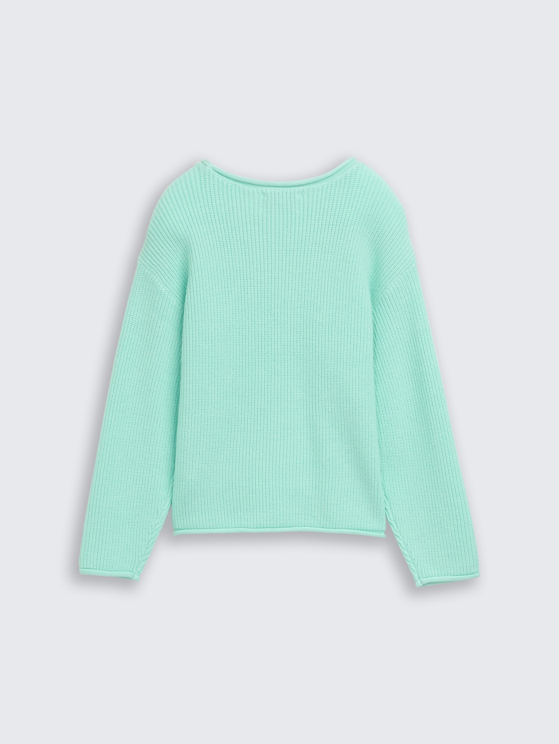 Cropped Strickpullover mit Rundhalsausschnitt - Light Mint