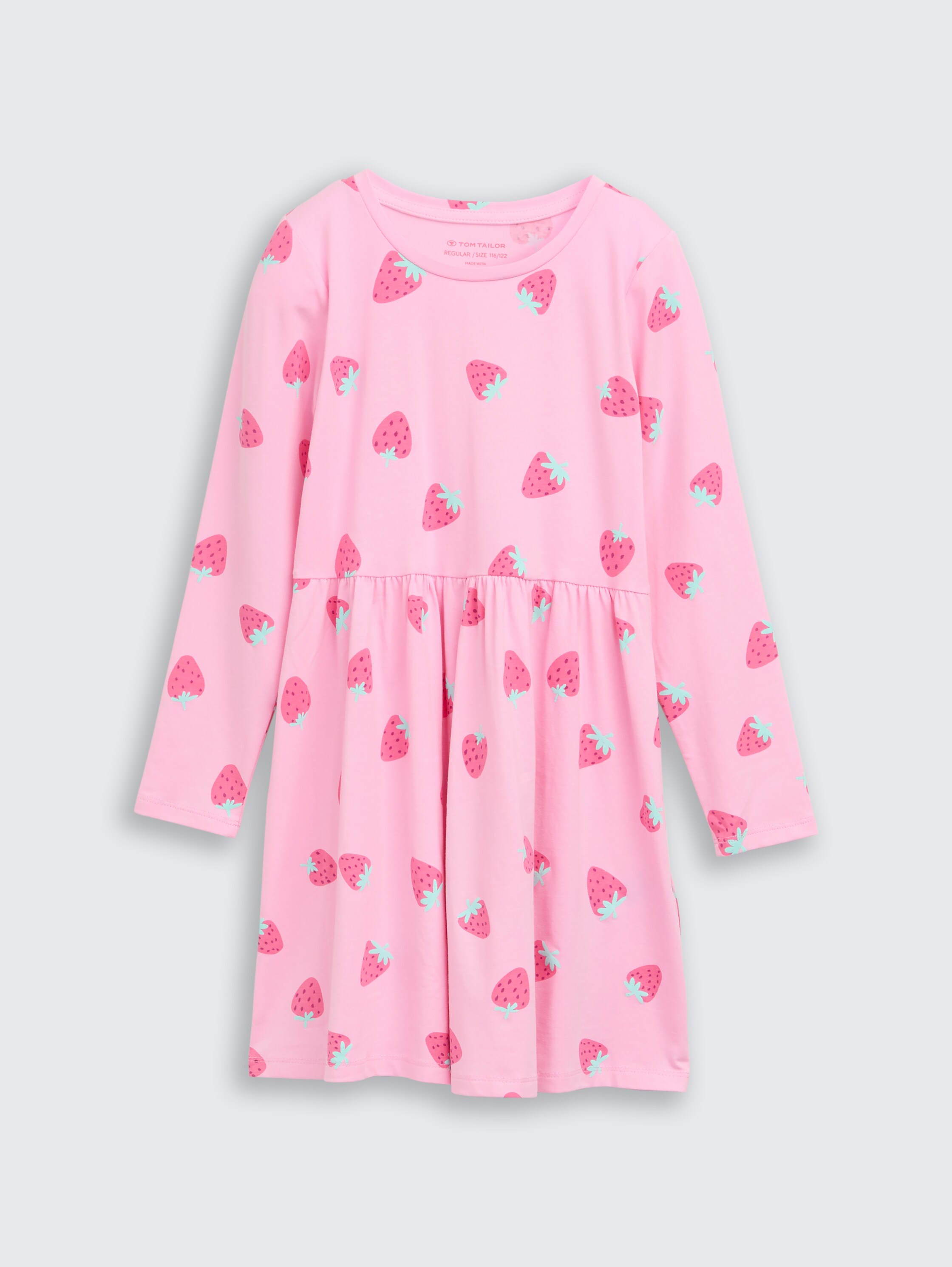 Mini jersey dress with all-over print - big_pink_strawberry_print - 