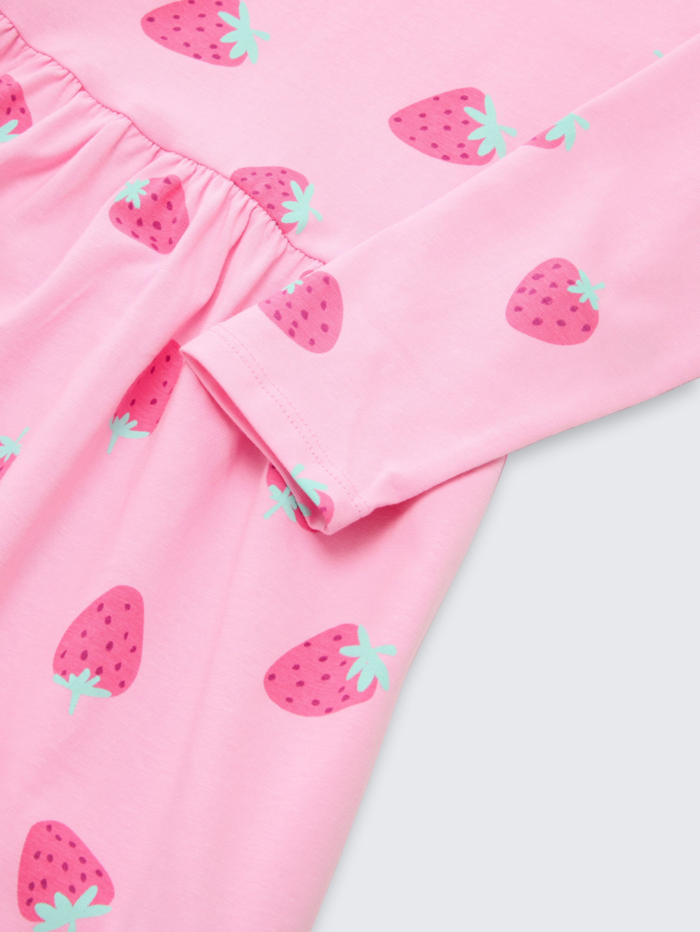 Mini jersey dress with all-over print - big_pink_strawberry_print - 